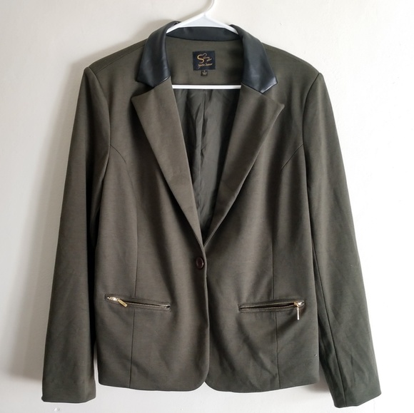 Serena Williams Jackets & Blazers - Serena Williams Olive Green Blazer Size Large